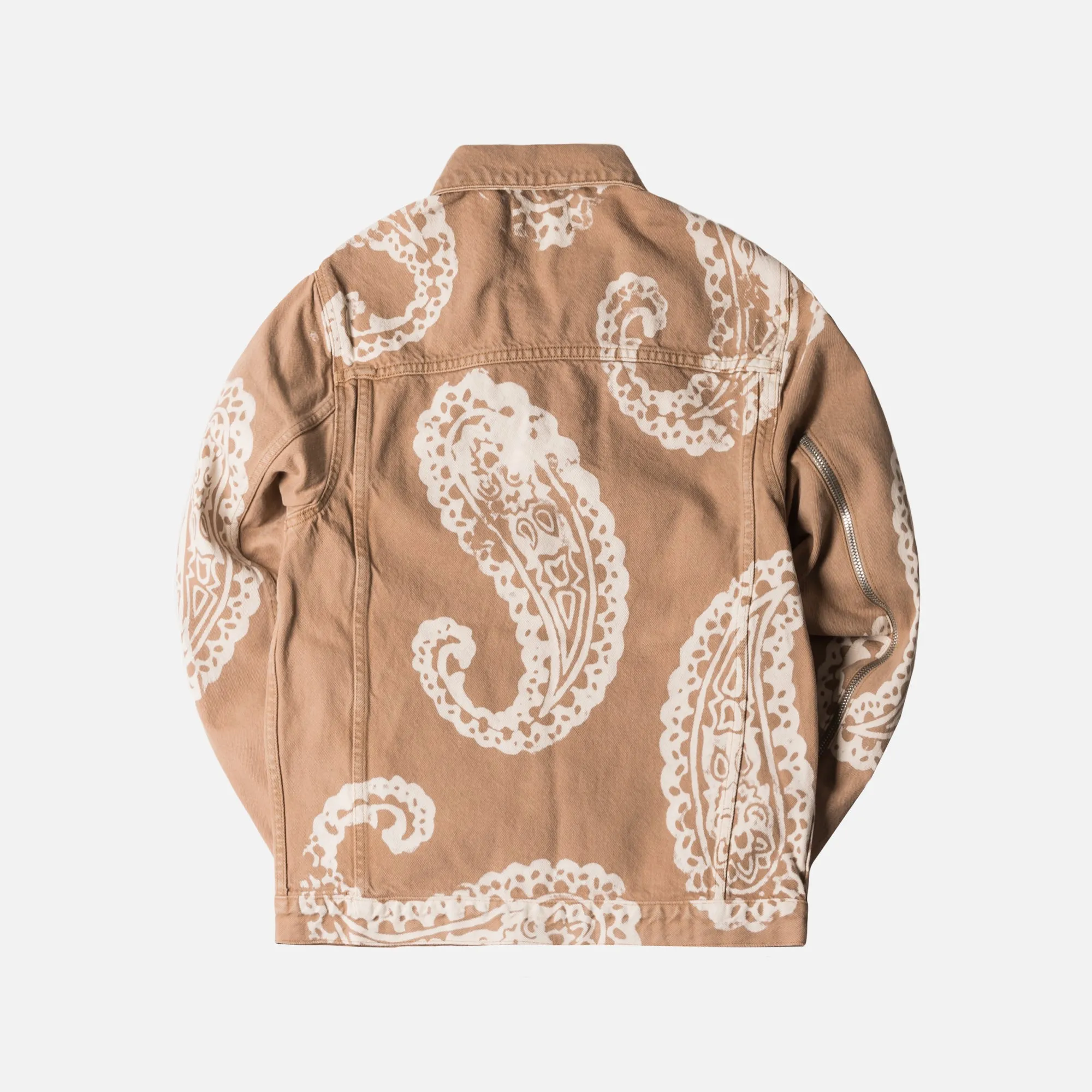 424 Paisley Denim Trucker Jacket - Camel