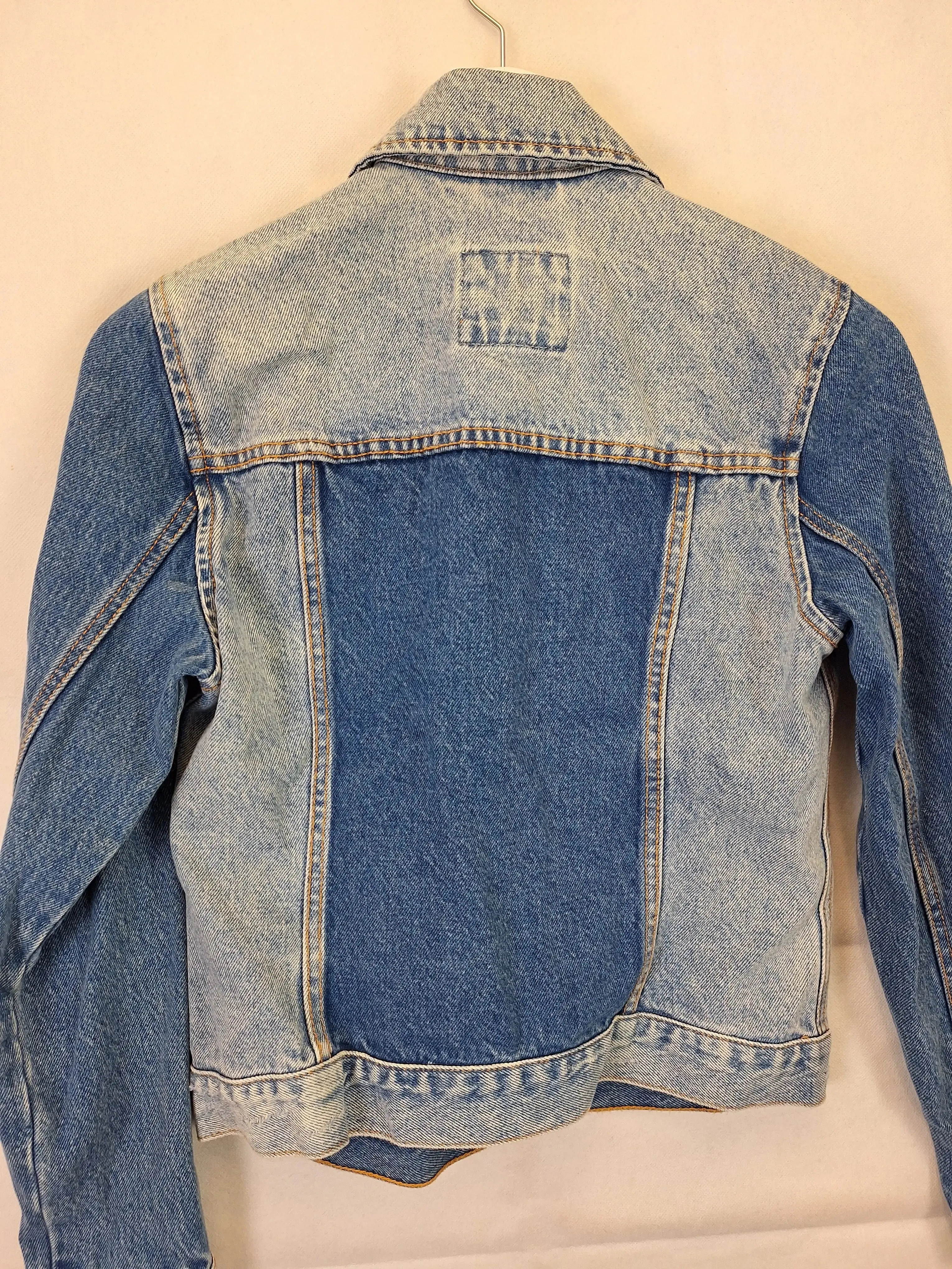 Abercrombie & Fitch Contrast Denim Fitted Jacket Size XS