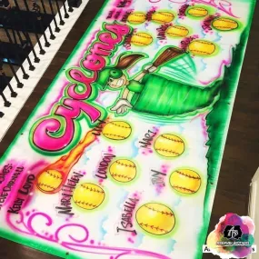 Airbrush Cyclones Little League Banner