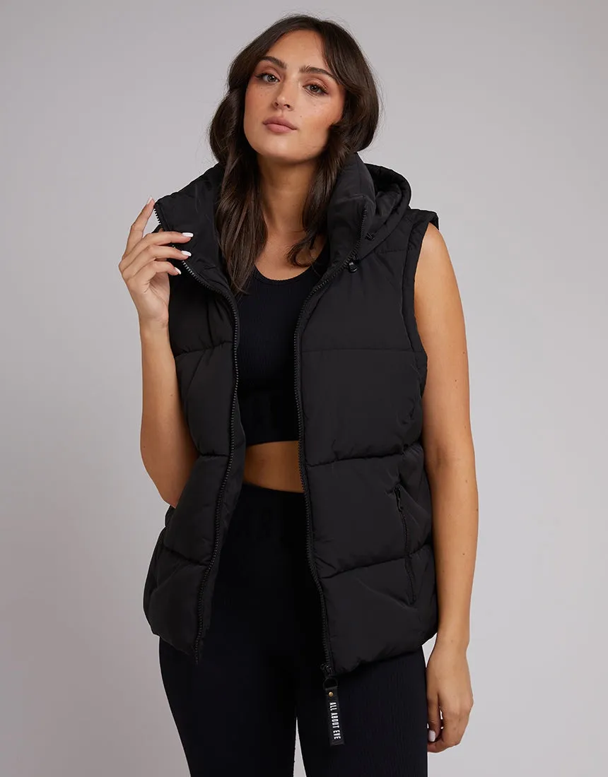 All About Eve Remi Luxe Puffer Vest - Black