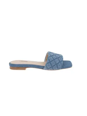 ALOISE DENIM SANDAL (LIGHT BLUE) - L'AGENCE