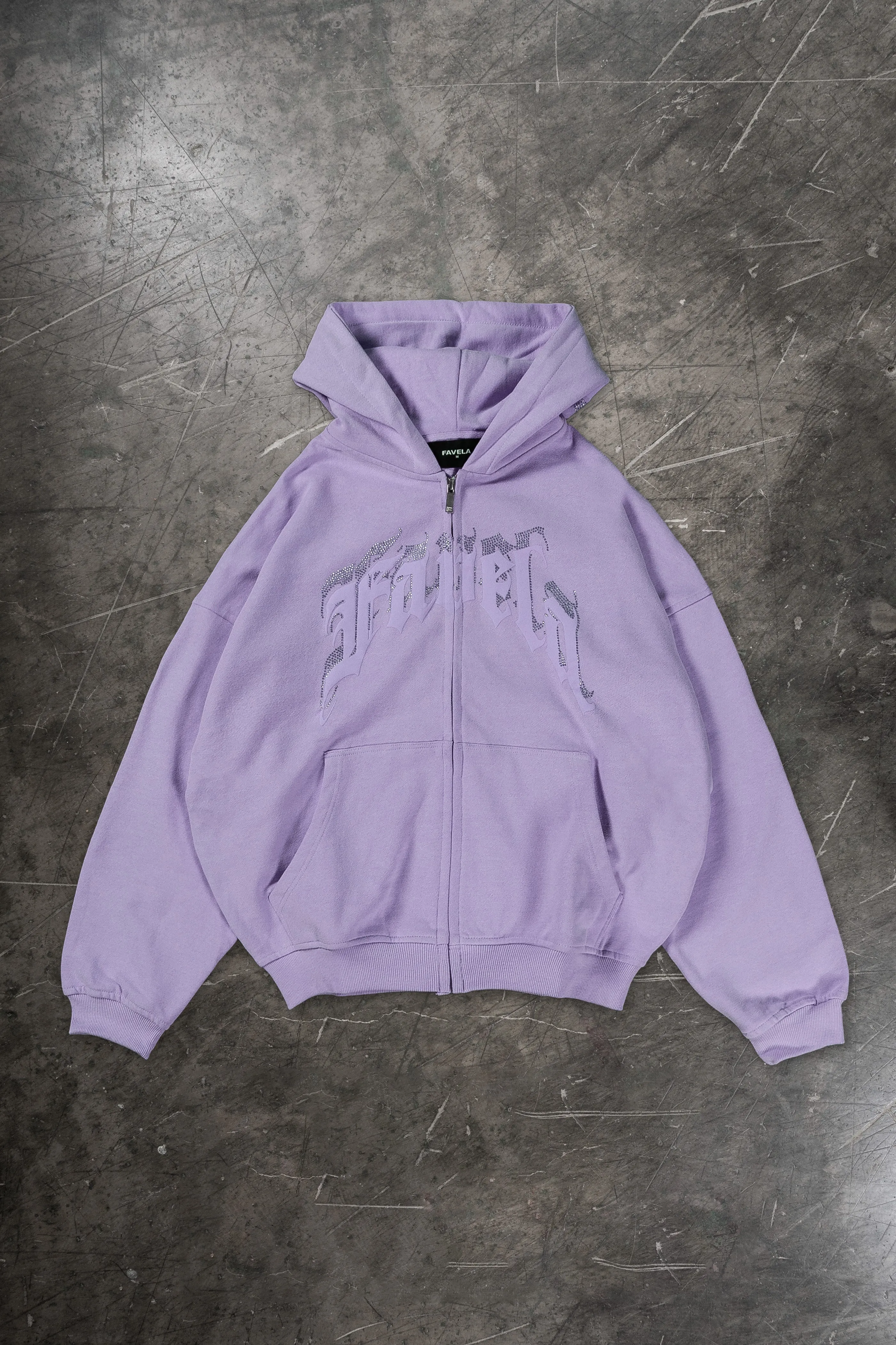 AVES RHINESTONE PASTEL LILAC FRONTZIP