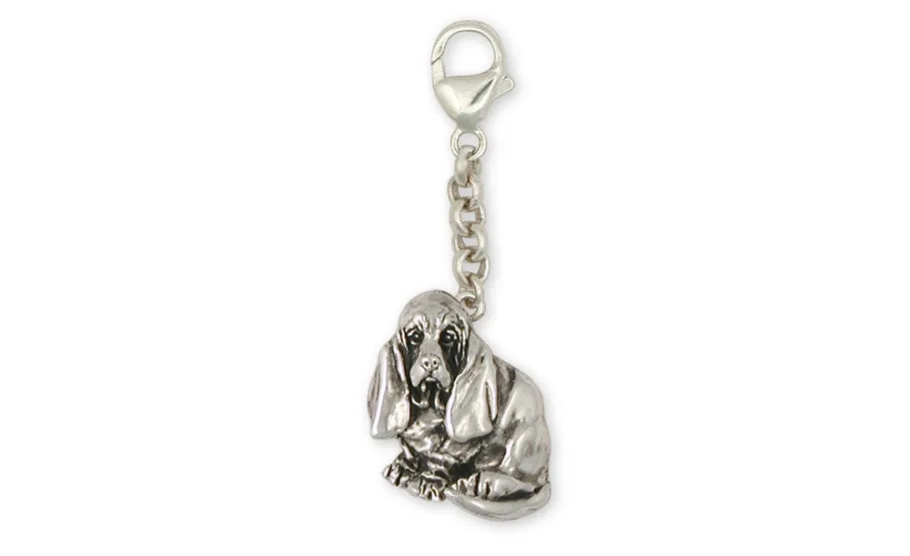 Basset Hound Zipper Pull Jewelry Sterling Silver Handmade Dog Zipper Pull BAS5-ZP