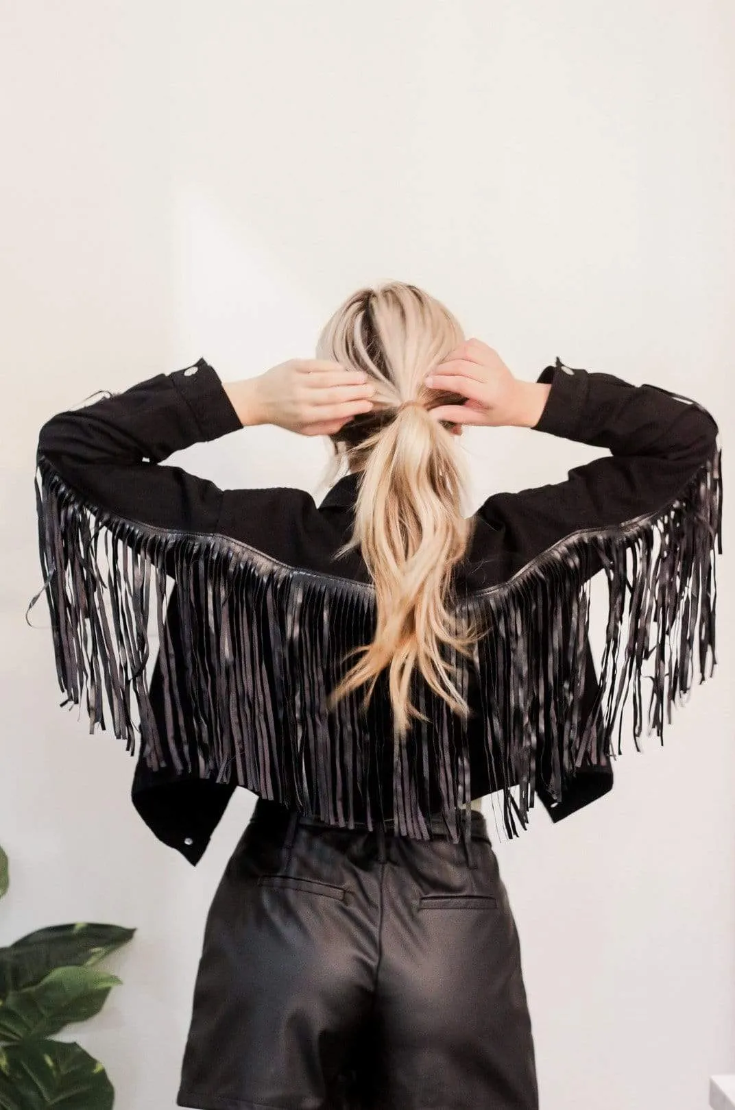 Black Western Fringe Jacket