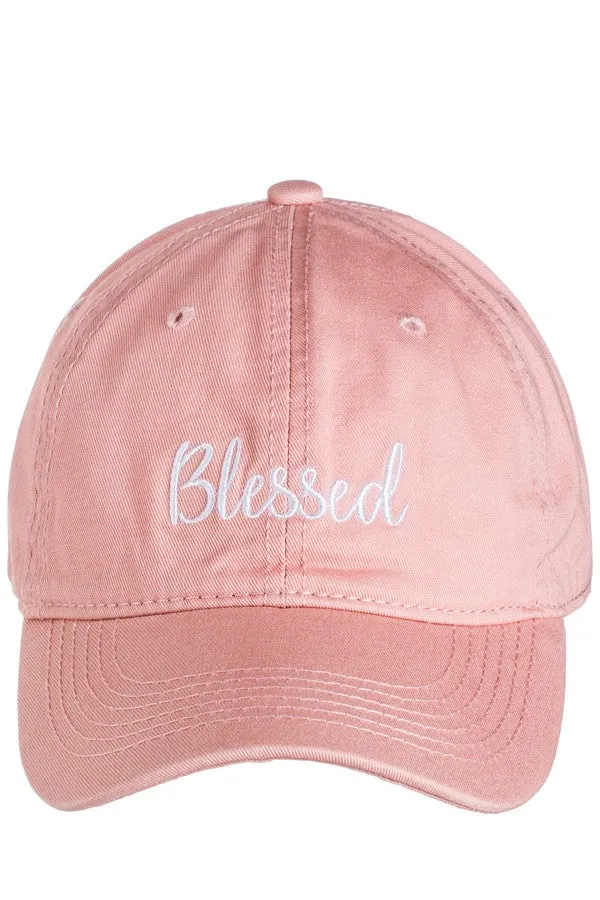 Blessed Baseball Cap in Pink