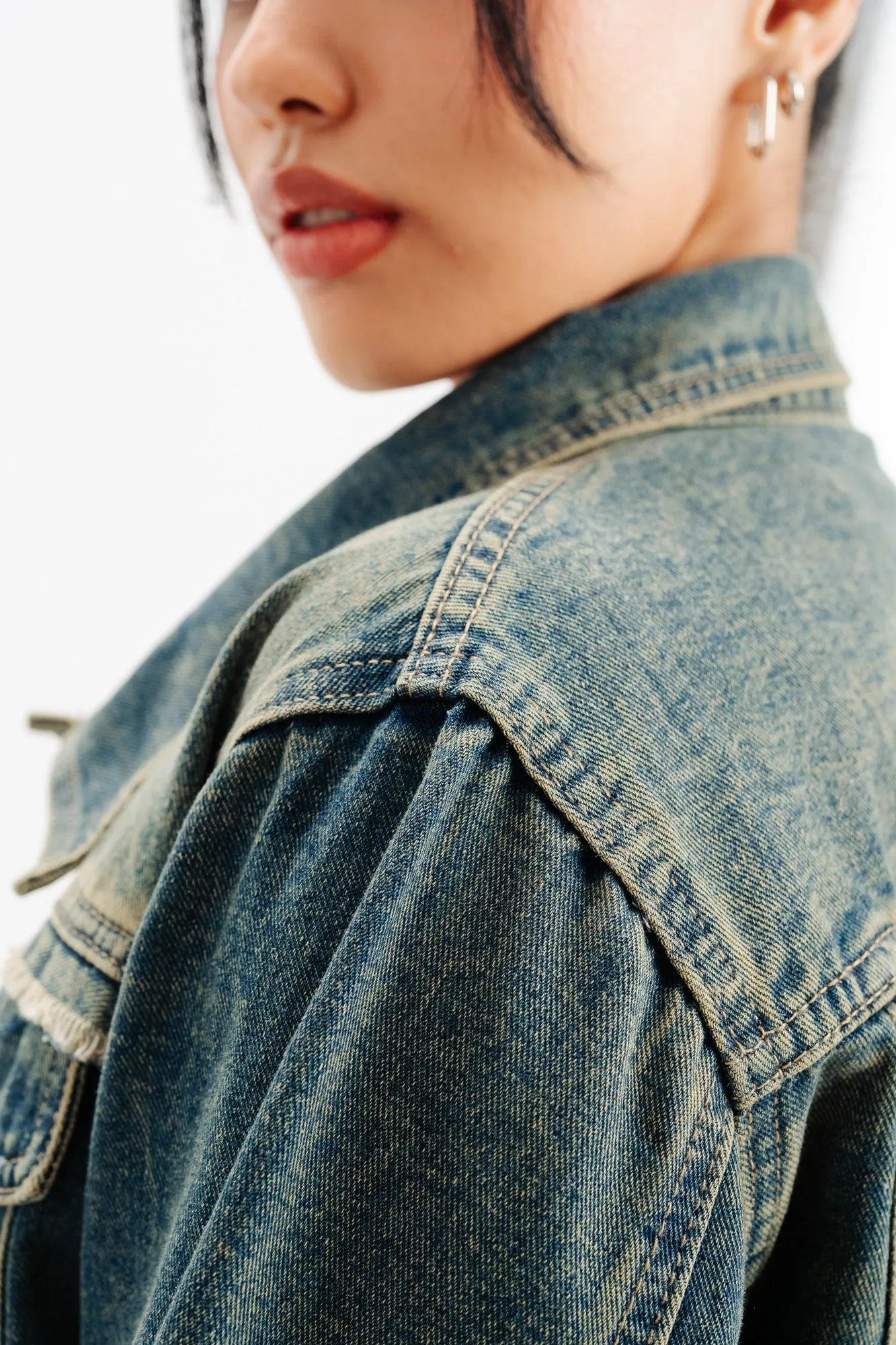 Blue Patch Pocket Denim Jacket