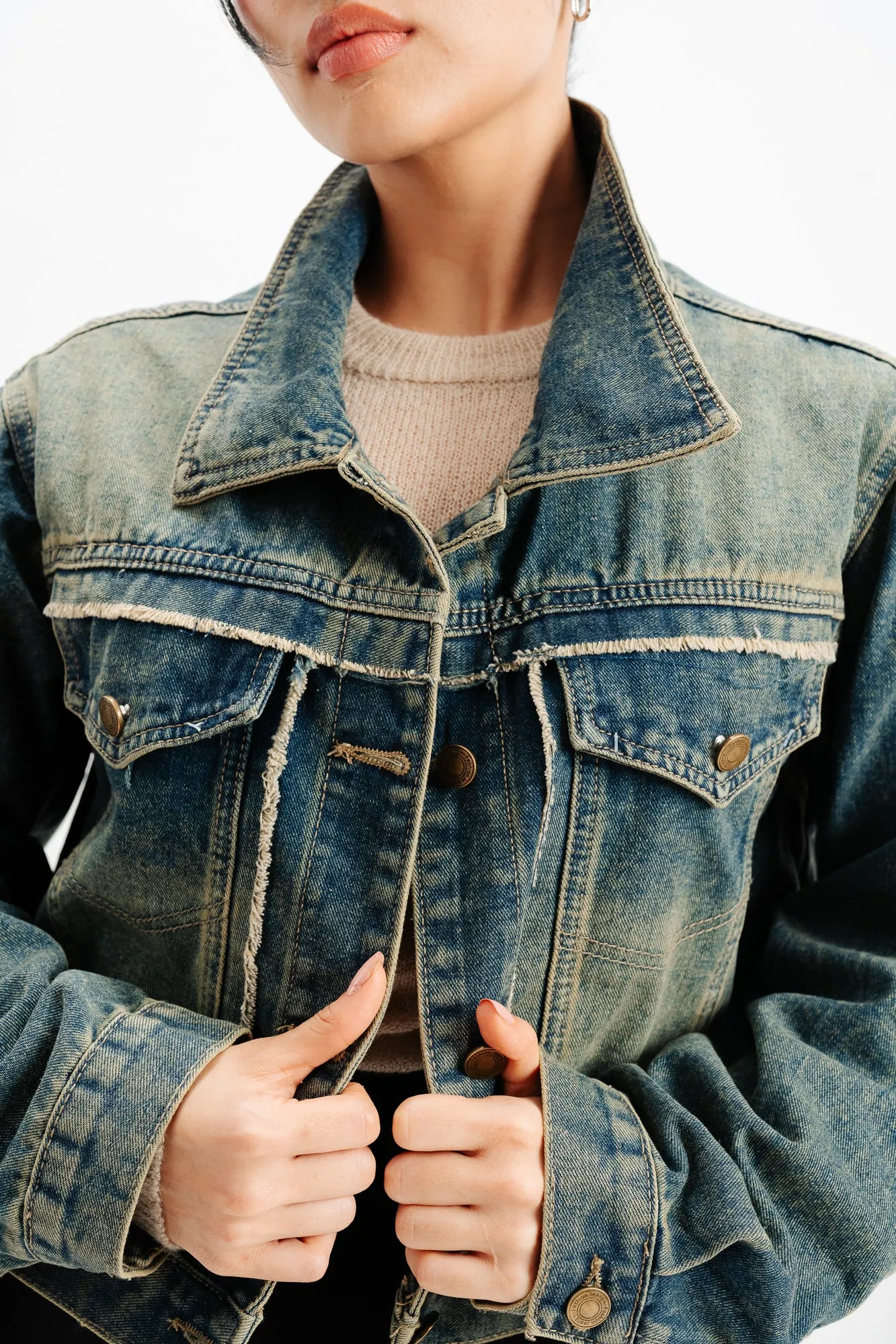 Blue Patch Pocket Denim Jacket