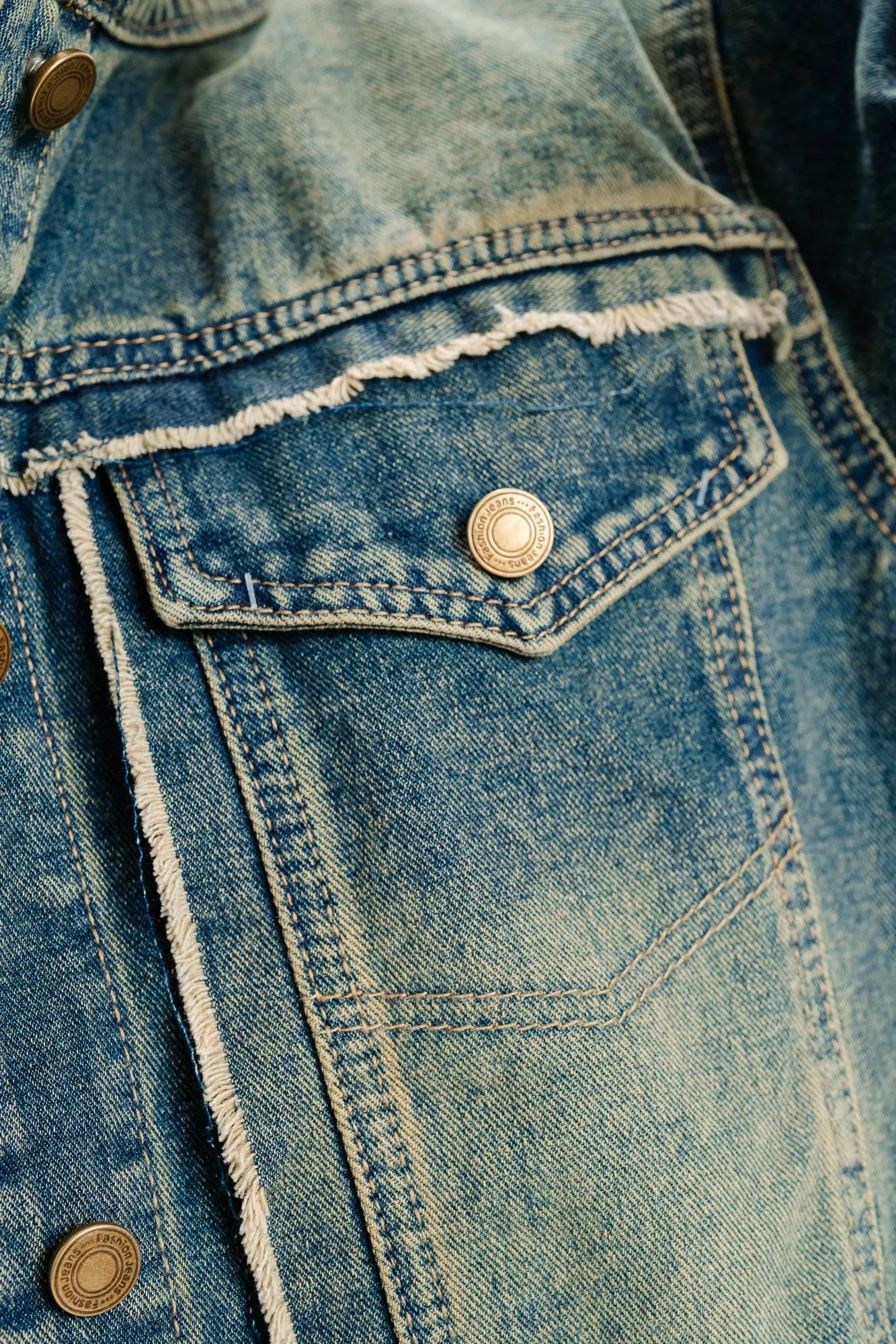 Blue Patch Pocket Denim Jacket