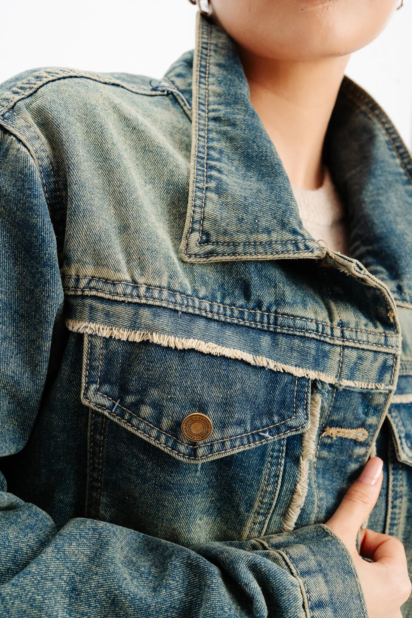 Blue Patch Pocket Denim Jacket