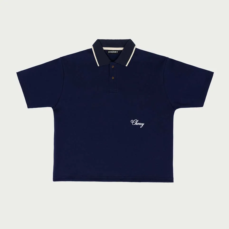 Boxy Polo (Navy)