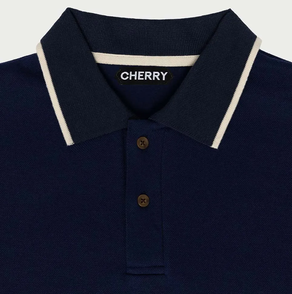 Boxy Polo (Navy)