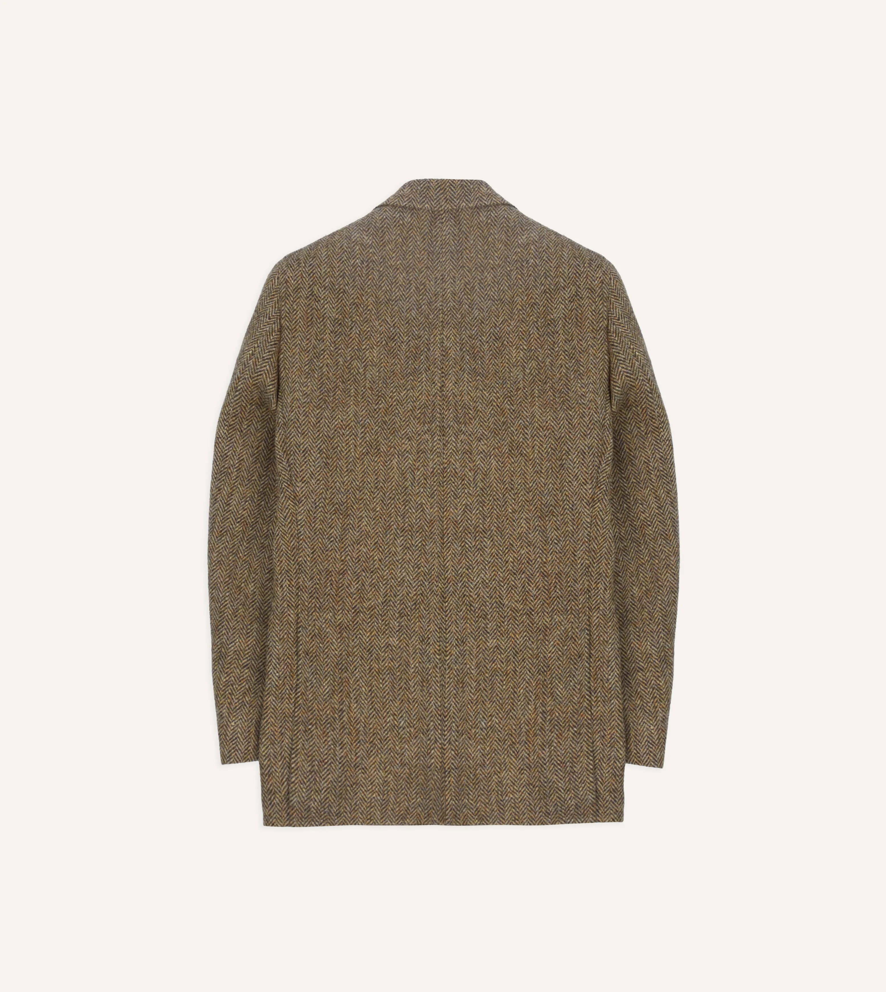 Brown Herringbone Harris Tweed Blazer