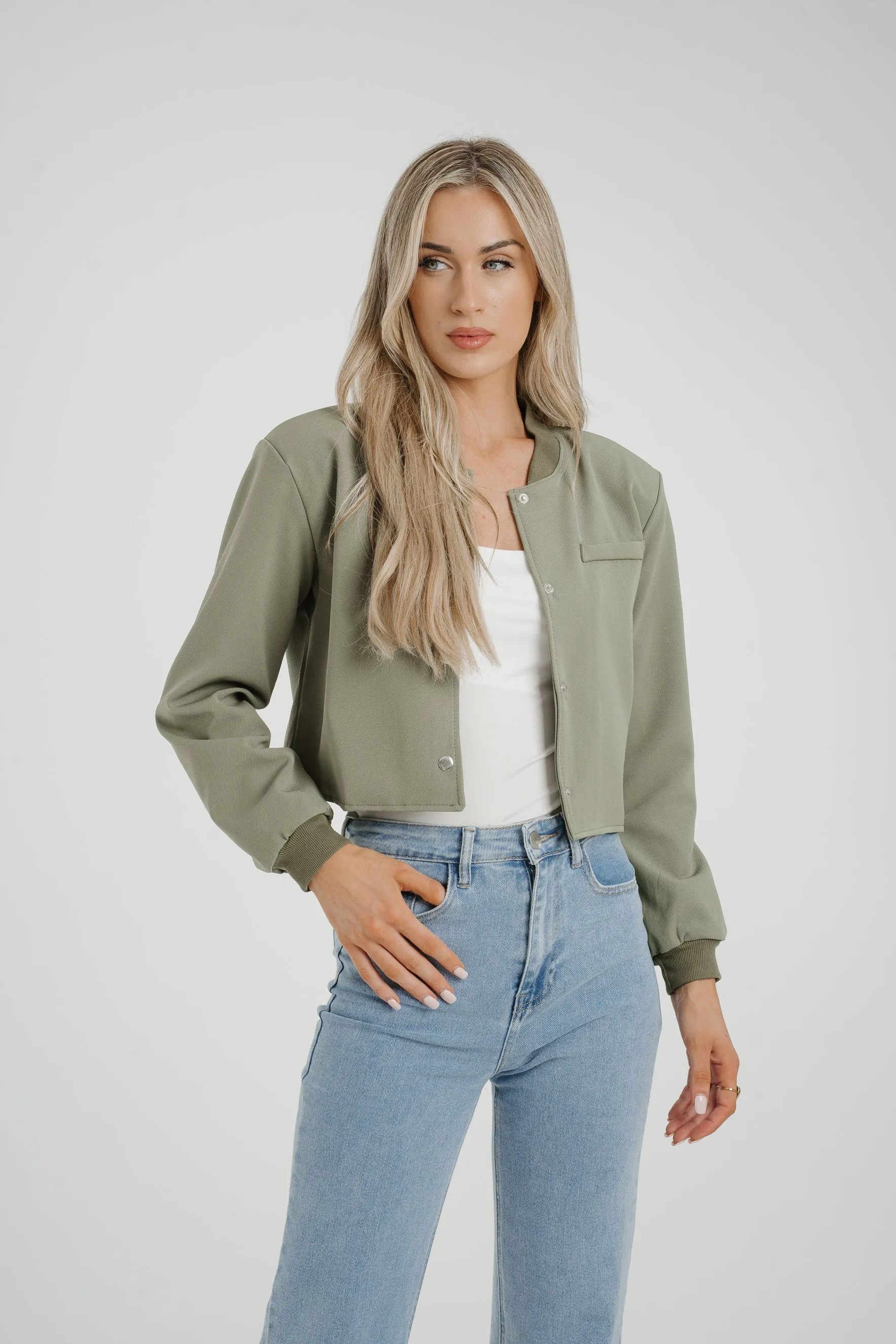 Caitlyn Bomber Jacket In Khaki