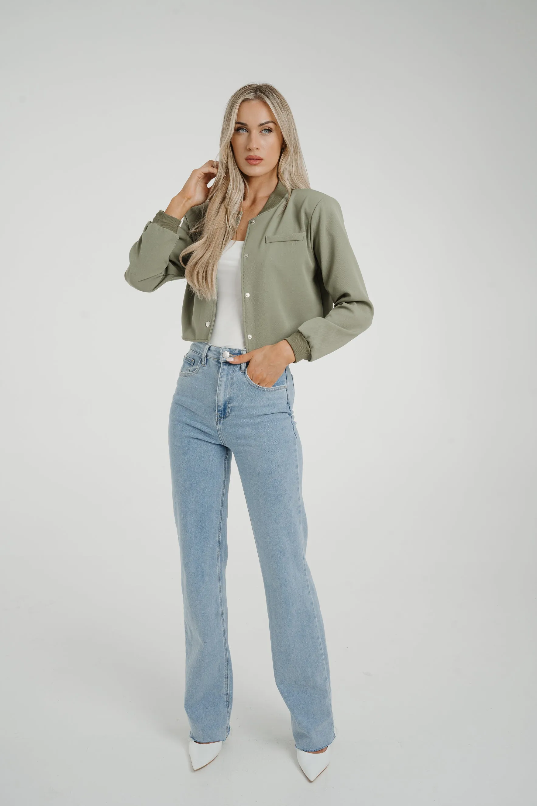 Caitlyn Bomber Jacket In Khaki