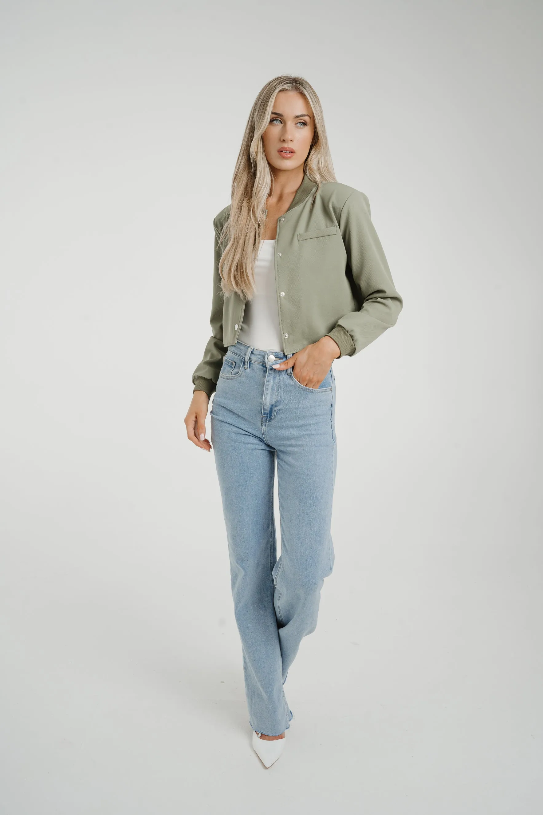 Caitlyn Bomber Jacket In Khaki