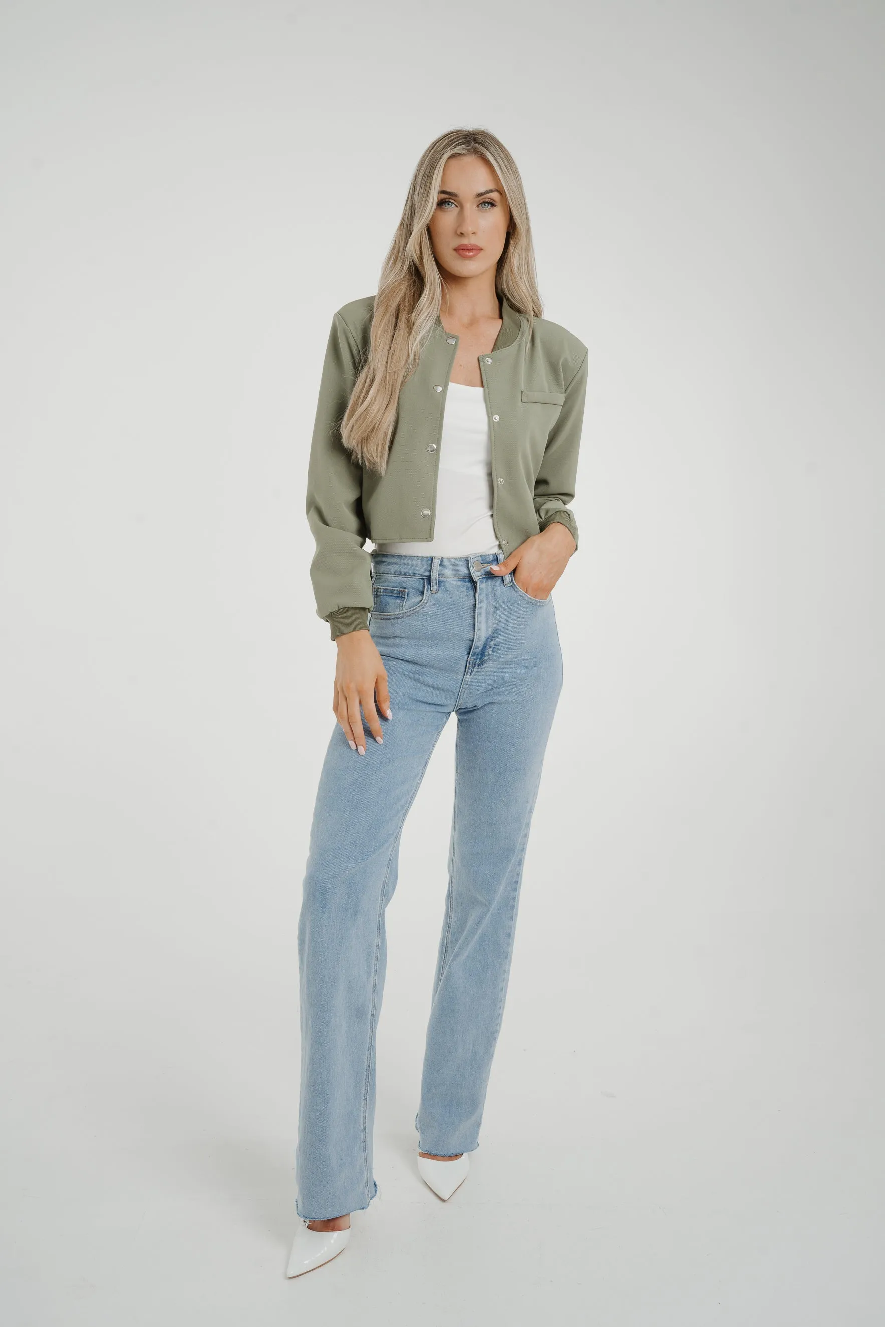 Caitlyn Bomber Jacket In Khaki