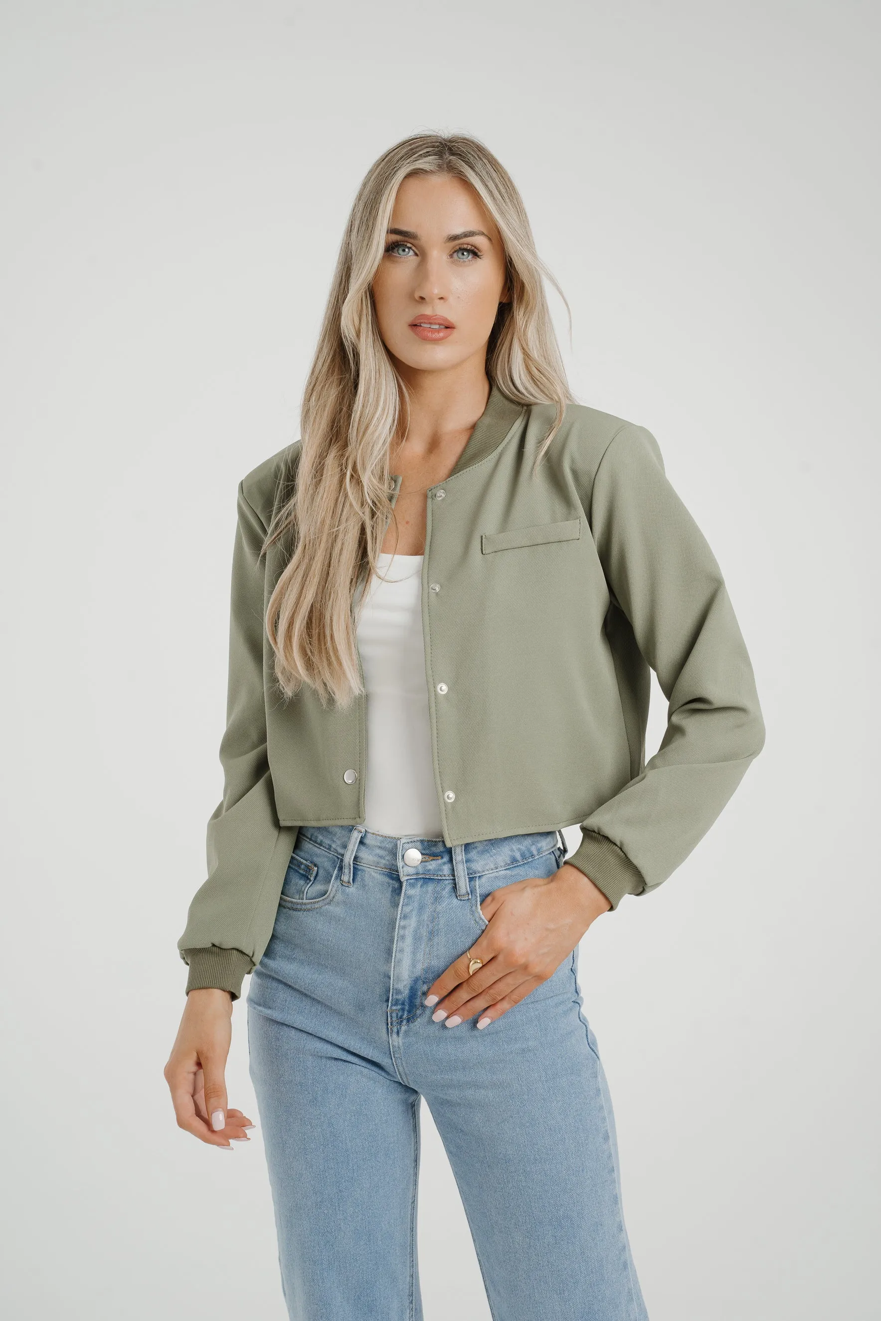 Caitlyn Bomber Jacket In Khaki