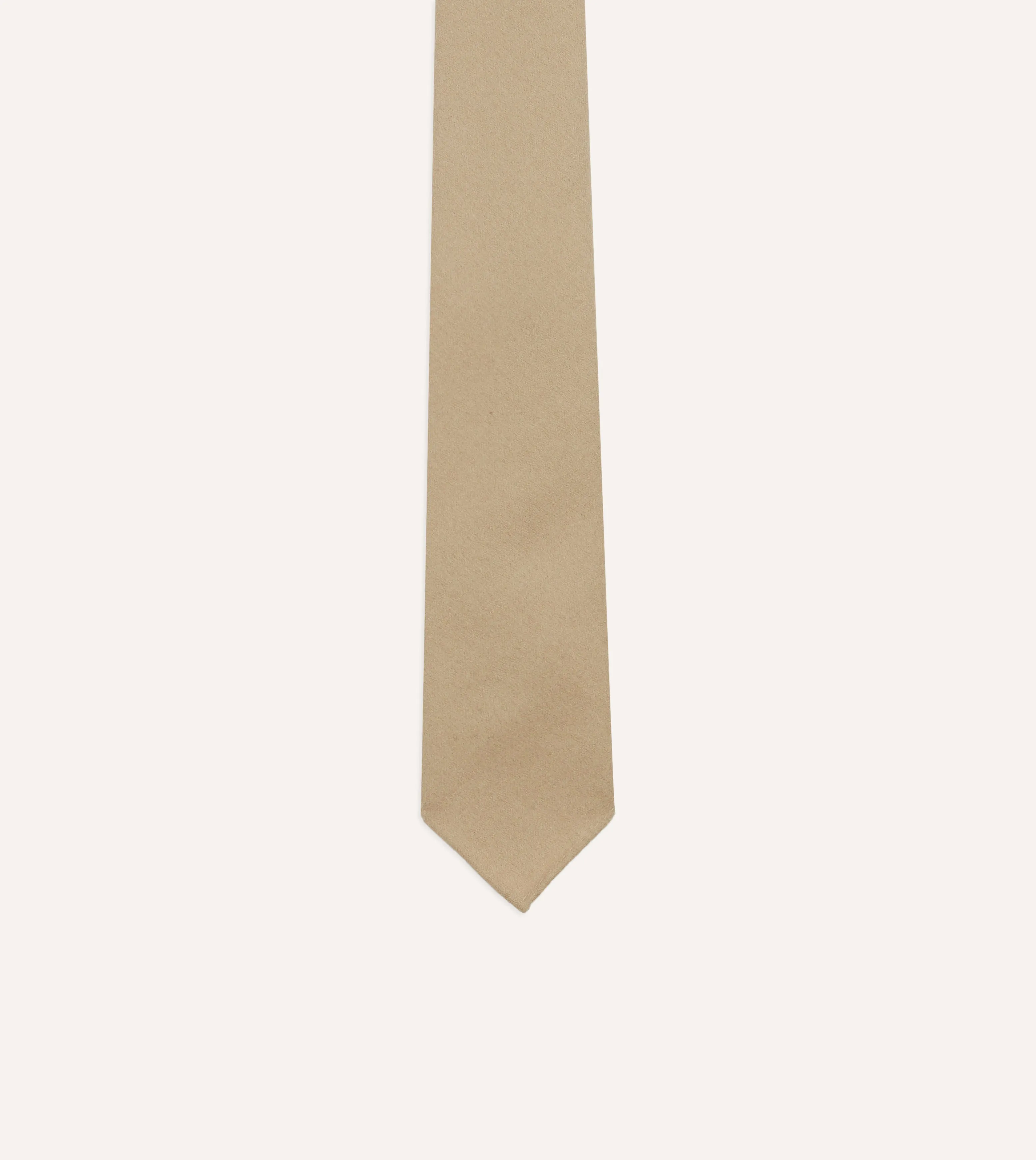 Camel Super Fine Merino Wool Self Tipped Tie