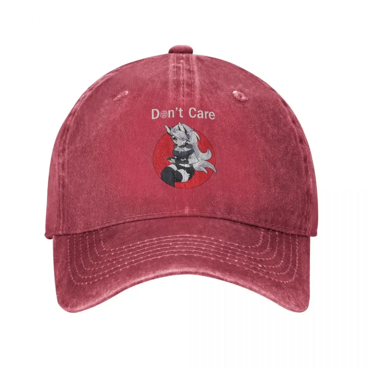 Casual Wash Loona Don't Care Dark Baseball Caps Men Women Hats Snapback Helluva  Anime Casquette