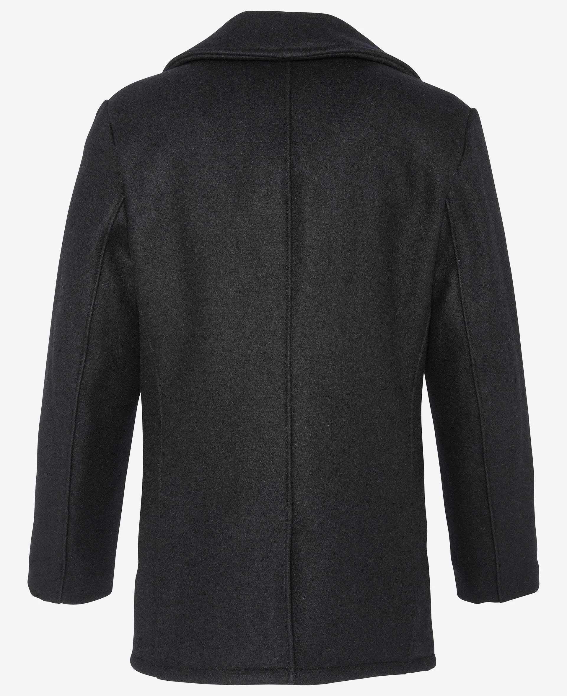 Classic Melton Wool Navy Peacoat, Dark Navy