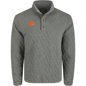 Clemson Delta Quilted 1/4 Snap Sweatshirt