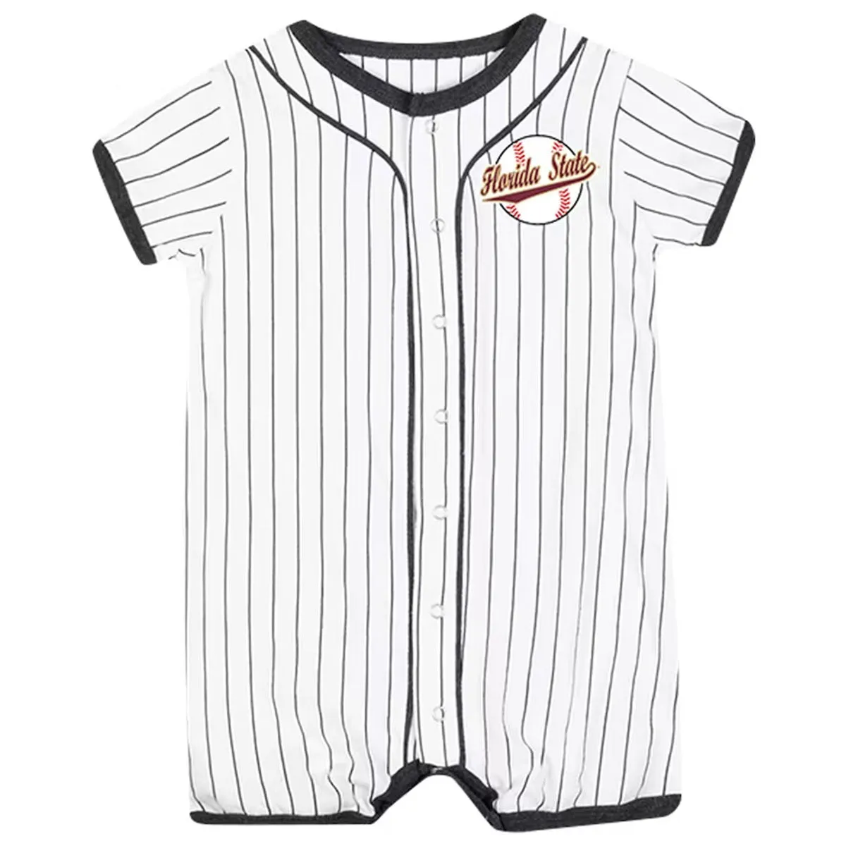 Colosseum Infant Florida State Baseball Romper - White