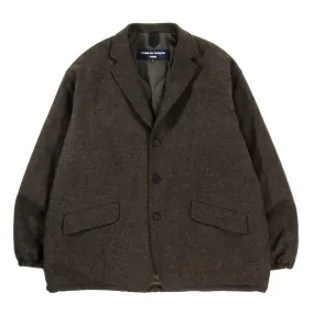 Khaki Insulated Wool Jacket by Comme des Garcons Homme J018