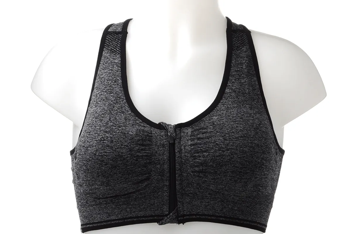 Crayon Zipper Front Sports Bra