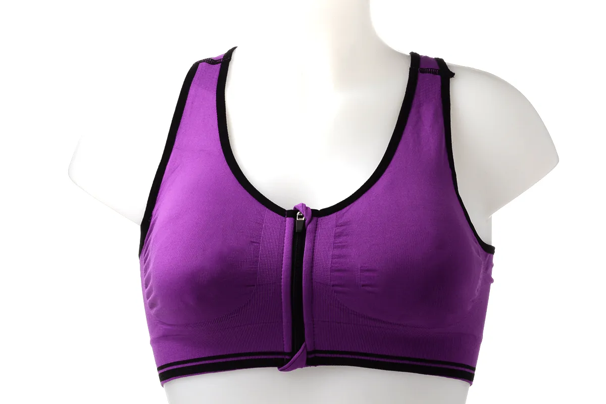 Crayon Zipper Front Sports Bra