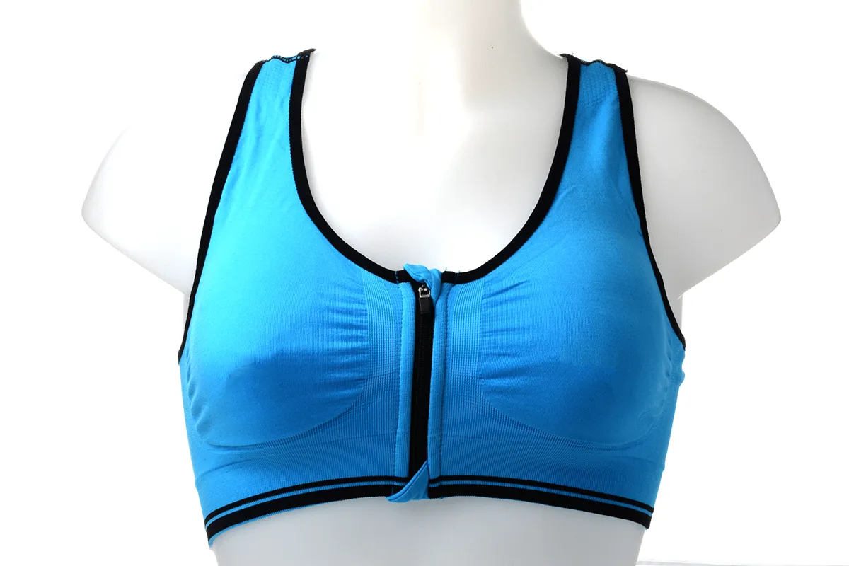 Crayon Zipper Front Sports Bra