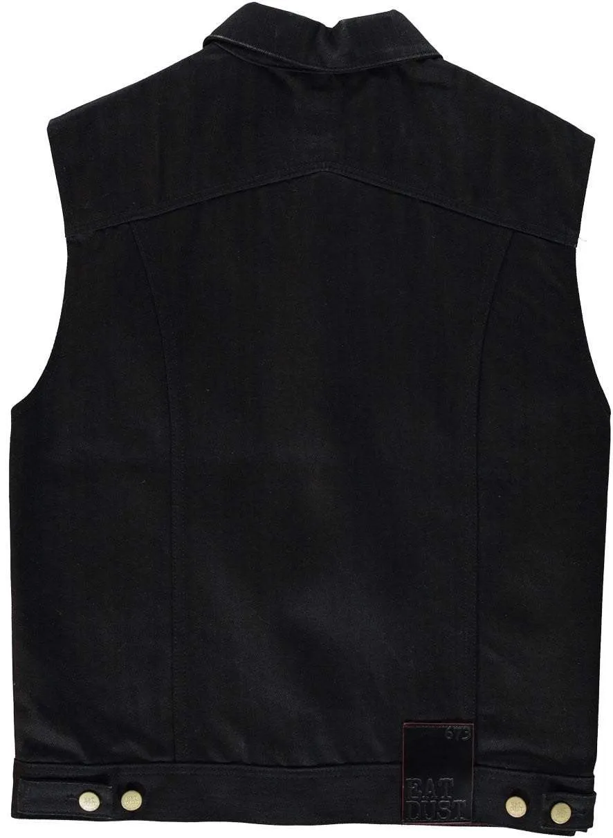 Denim vest, Black