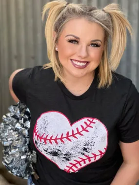 Dirty Baseball Heart T-Shirt