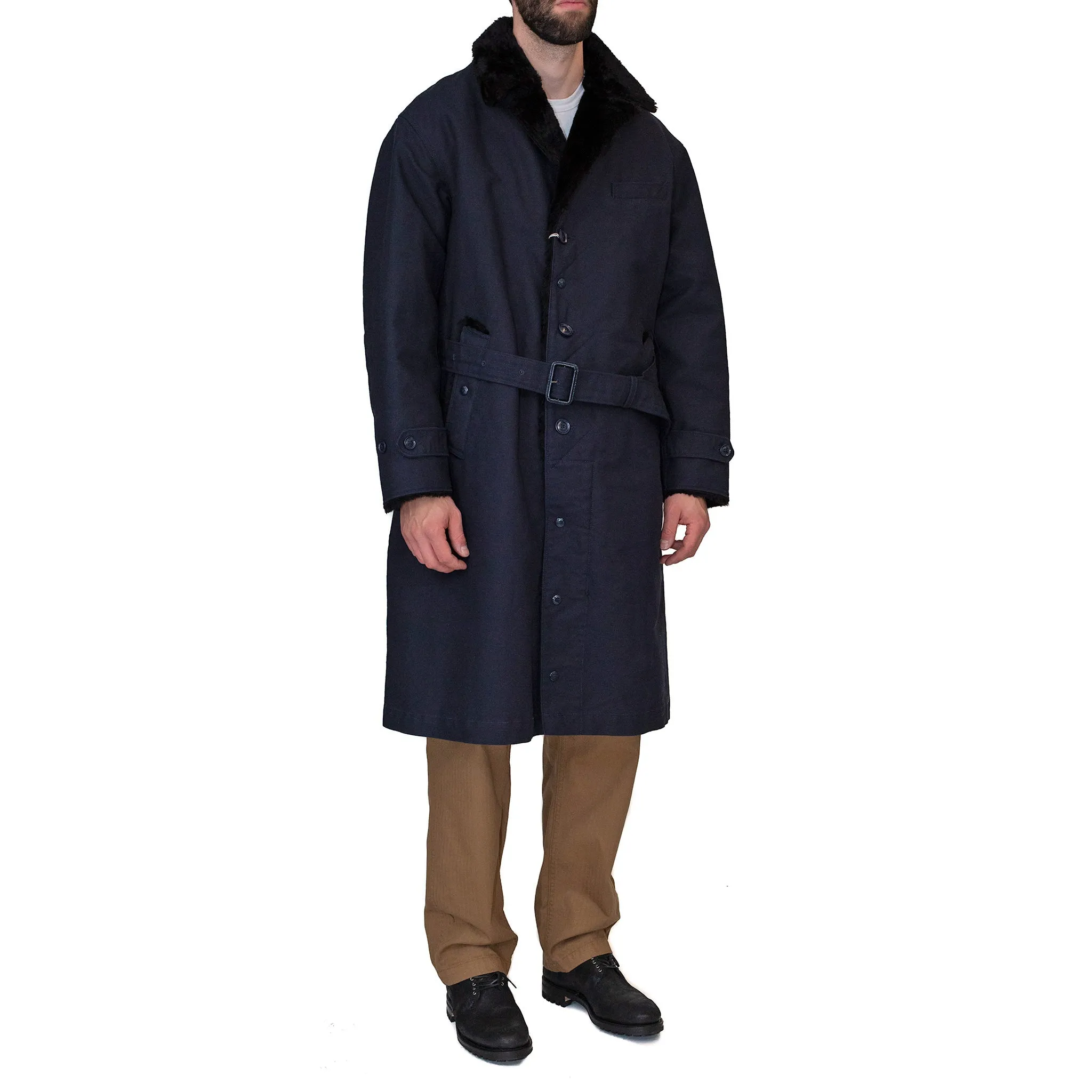 Engineered Garments Storm Coat Navy Cotton Double Cloth