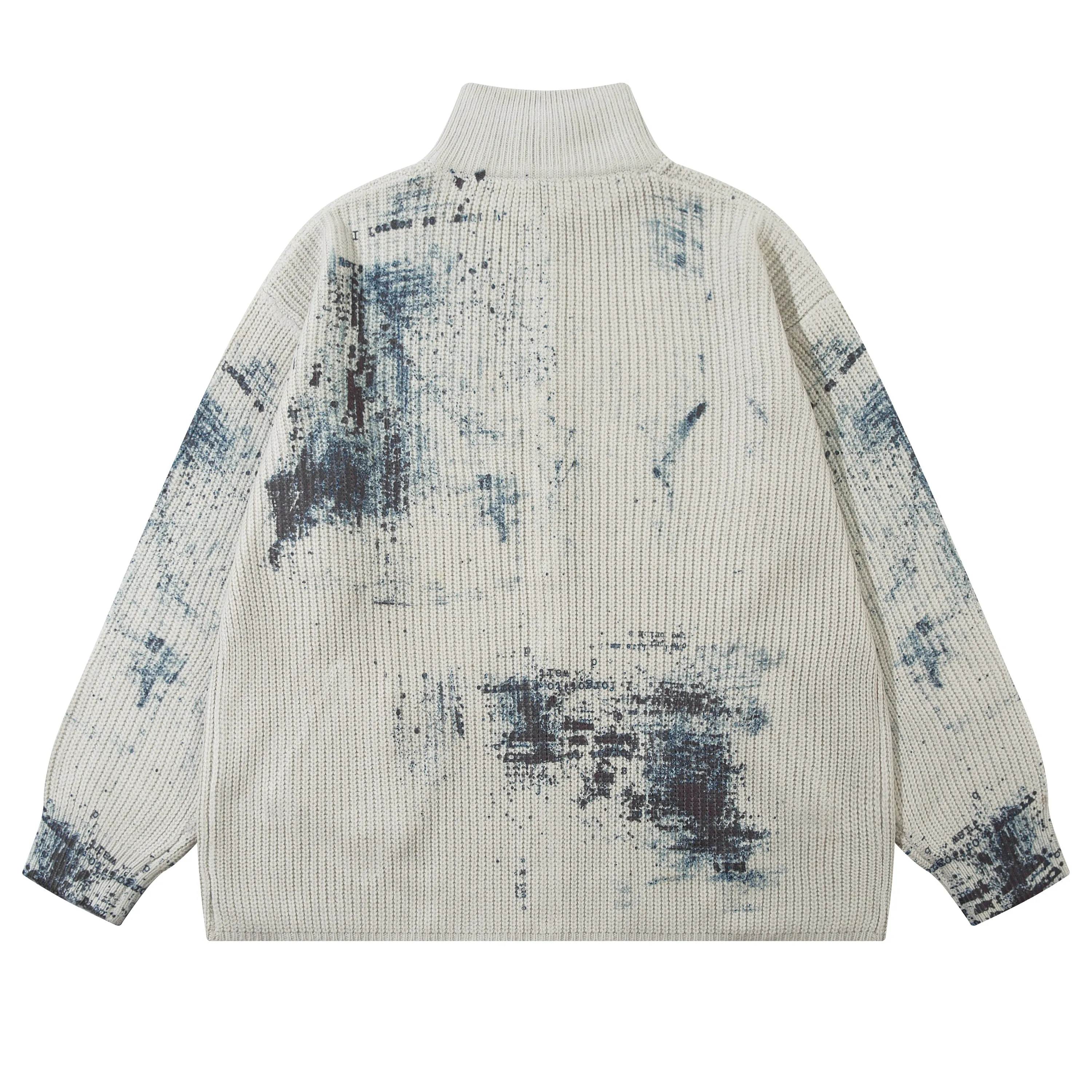 Graff Knit | Oversized Graffiti Print Knit Jacket