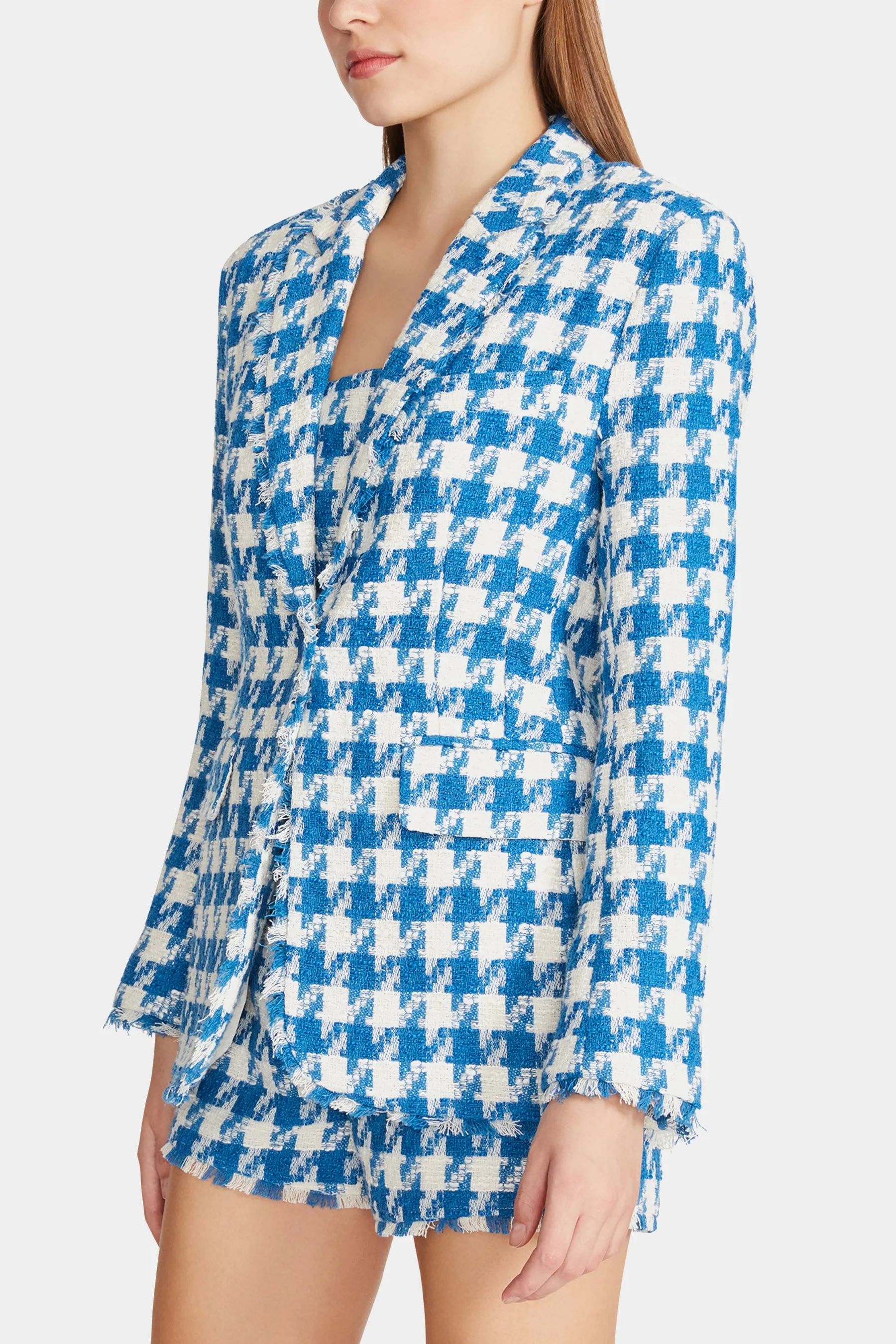 Harlow Houndstooth Tweed Blazer