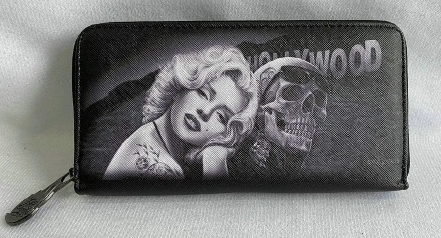 HOLLYWOOD HOMEGIRL - WOMENS ZIPPERED WALLET