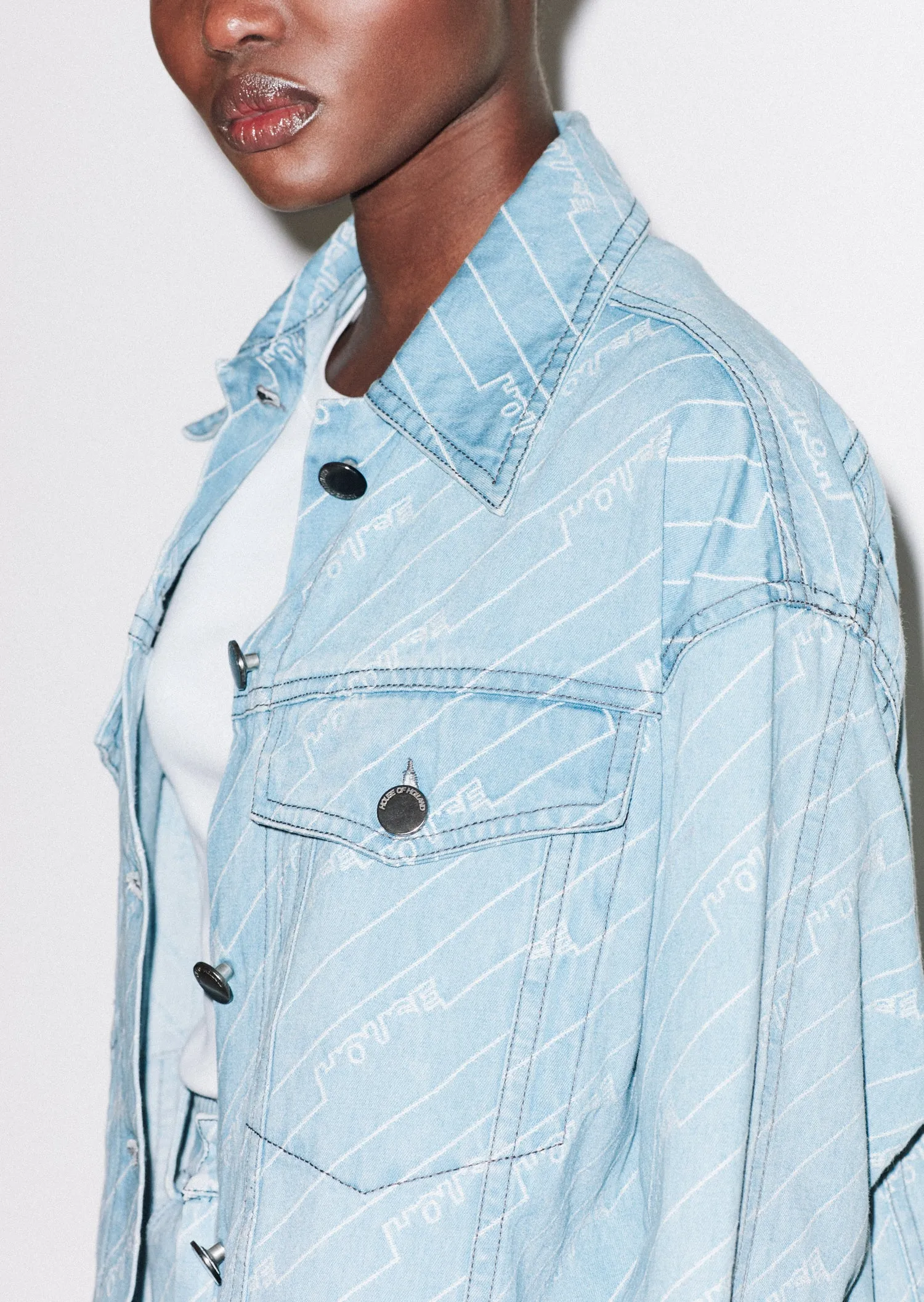 House of Holland Monogram Denim Jacket