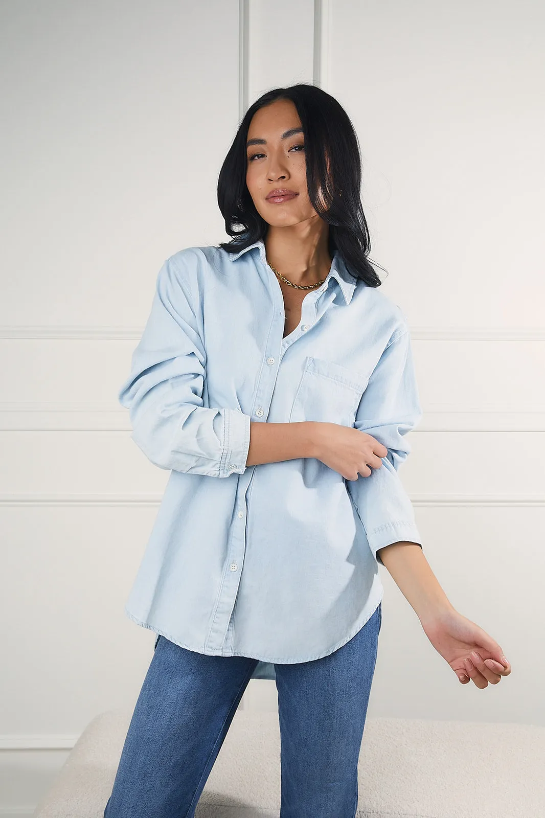 I Found You Classic Denim Button Up