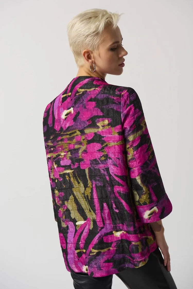 Joseph Ribkoff Abstract Print Trapeze Jacket - 233192 (T)