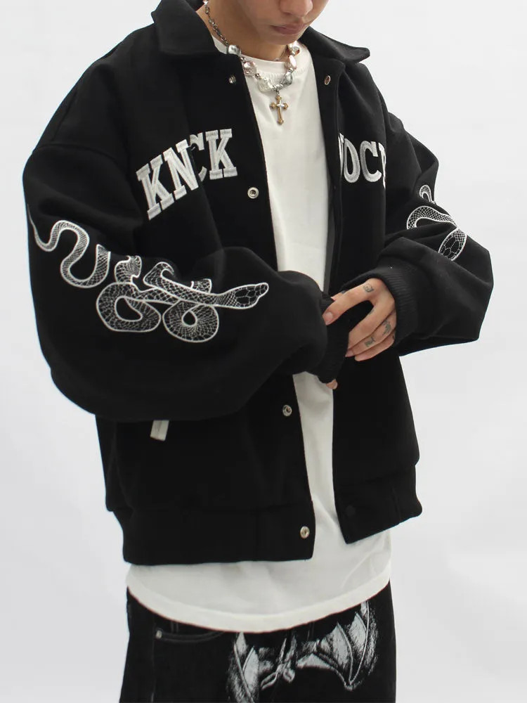 KNOCK KNOCK 'Who Dat' Varsity Jacket