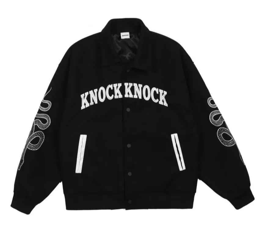 KNOCK KNOCK 'Who Dat' Varsity Jacket