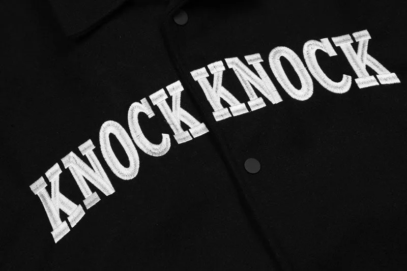 KNOCK KNOCK 'Who Dat' Varsity Jacket