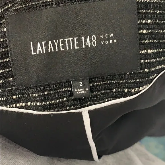 Lafayette 148 Gold Black Tweed Jacket