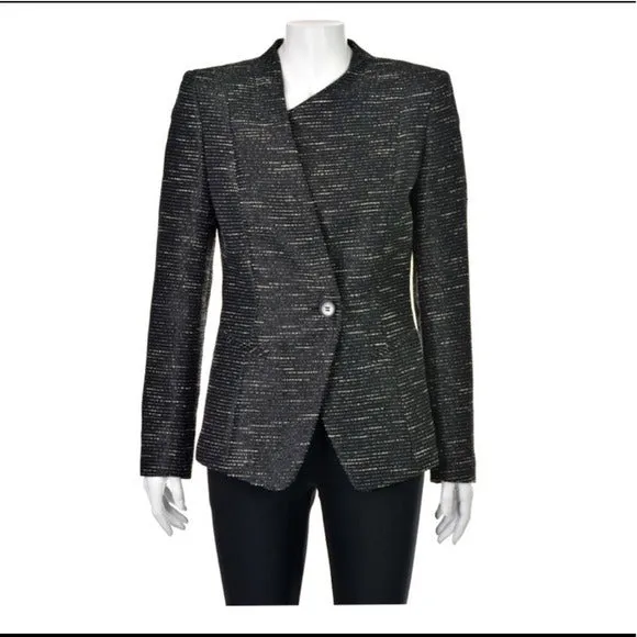 Lafayette 148 Gold Black Tweed Jacket