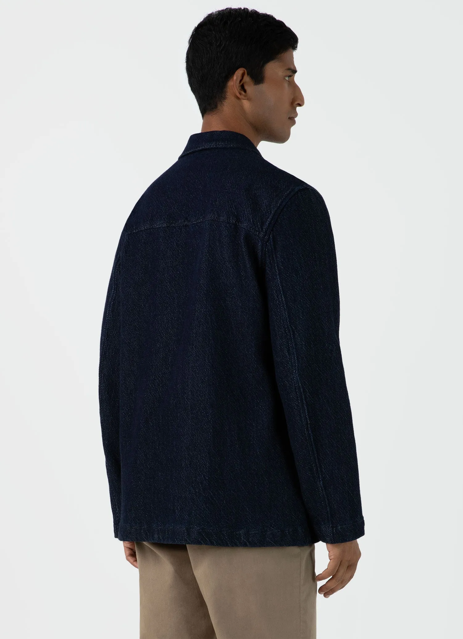 Men's Denim Chore Jacket in Selvedge Denim