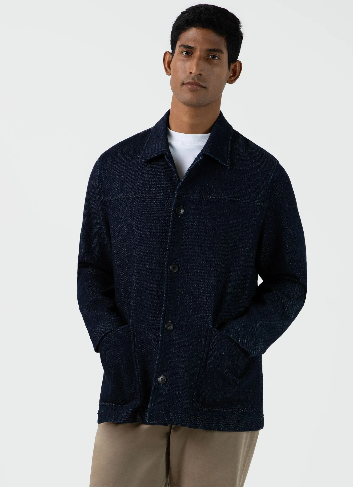 Men's Denim Chore Jacket in Selvedge Denim