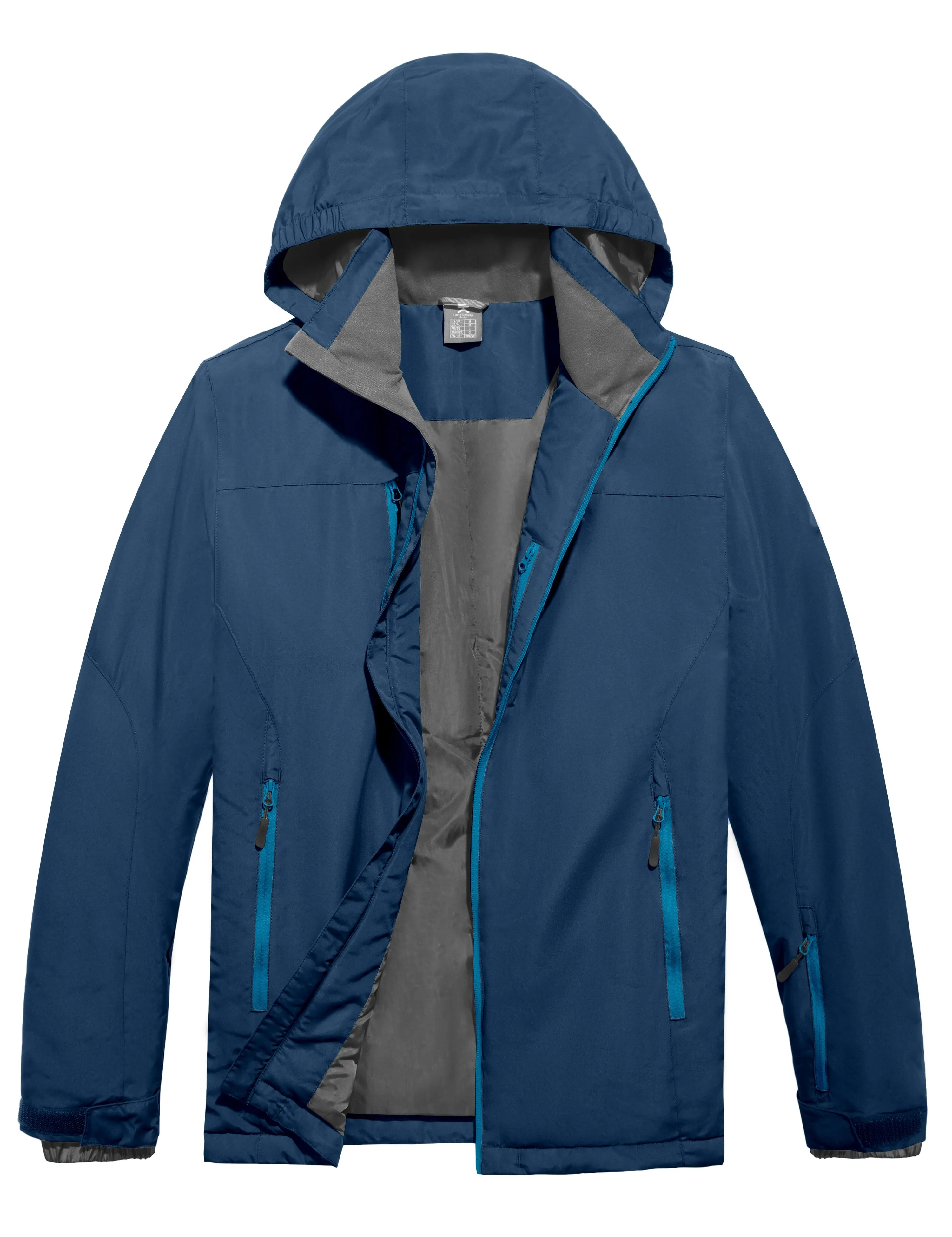 Men's Warm Insulated Lightweight Hooded Winter Ski Jacket