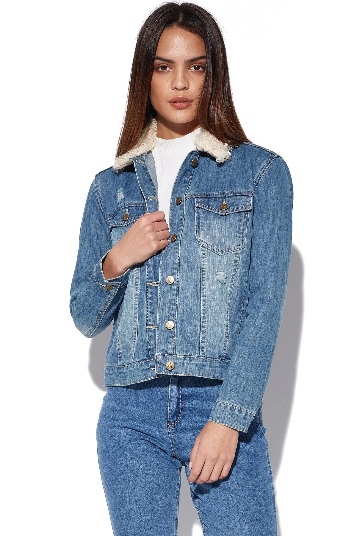 MINKPINK Into the Wild Tiger Blossom Denim Jacket