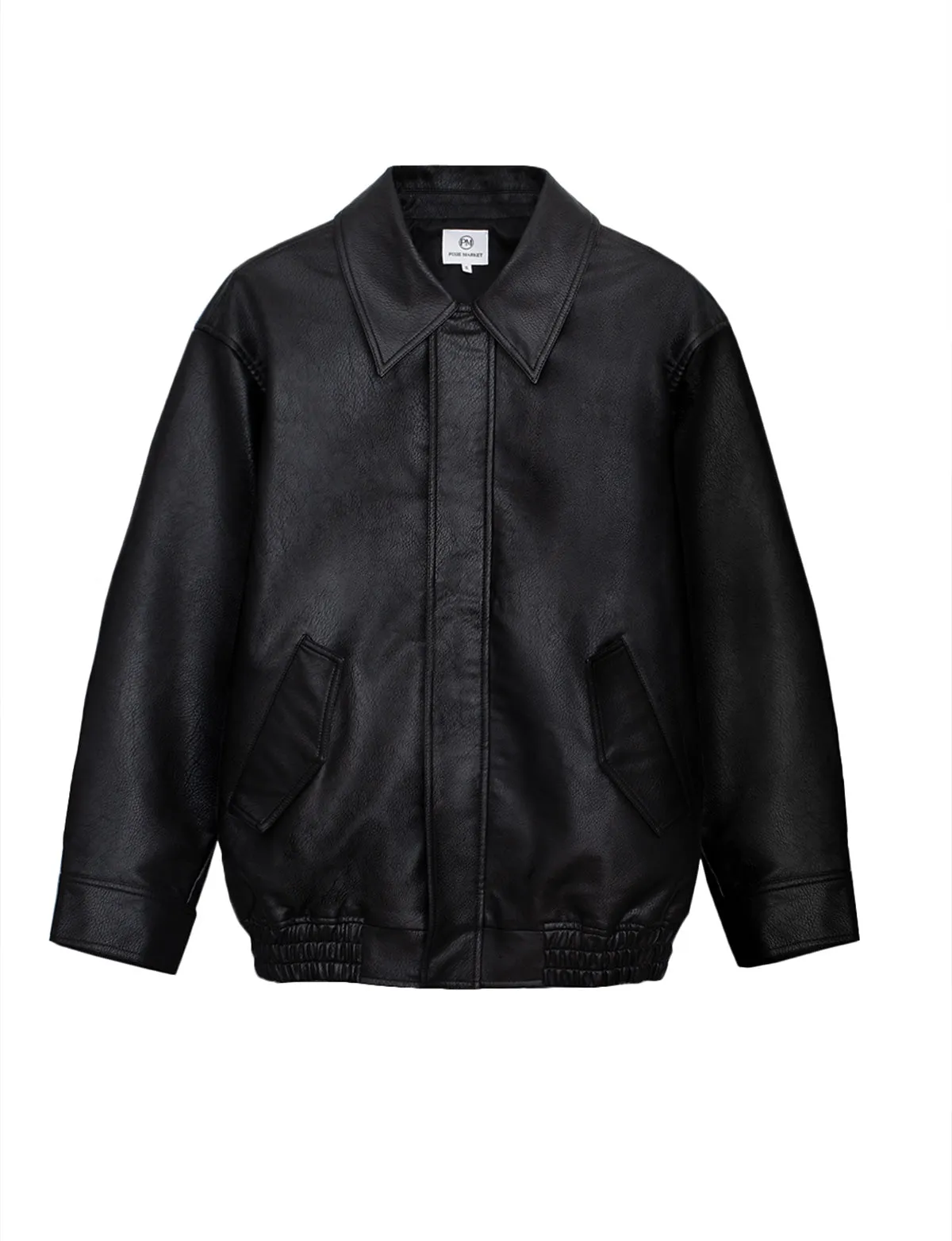 Nash Oversized Leather Bomber Jacket