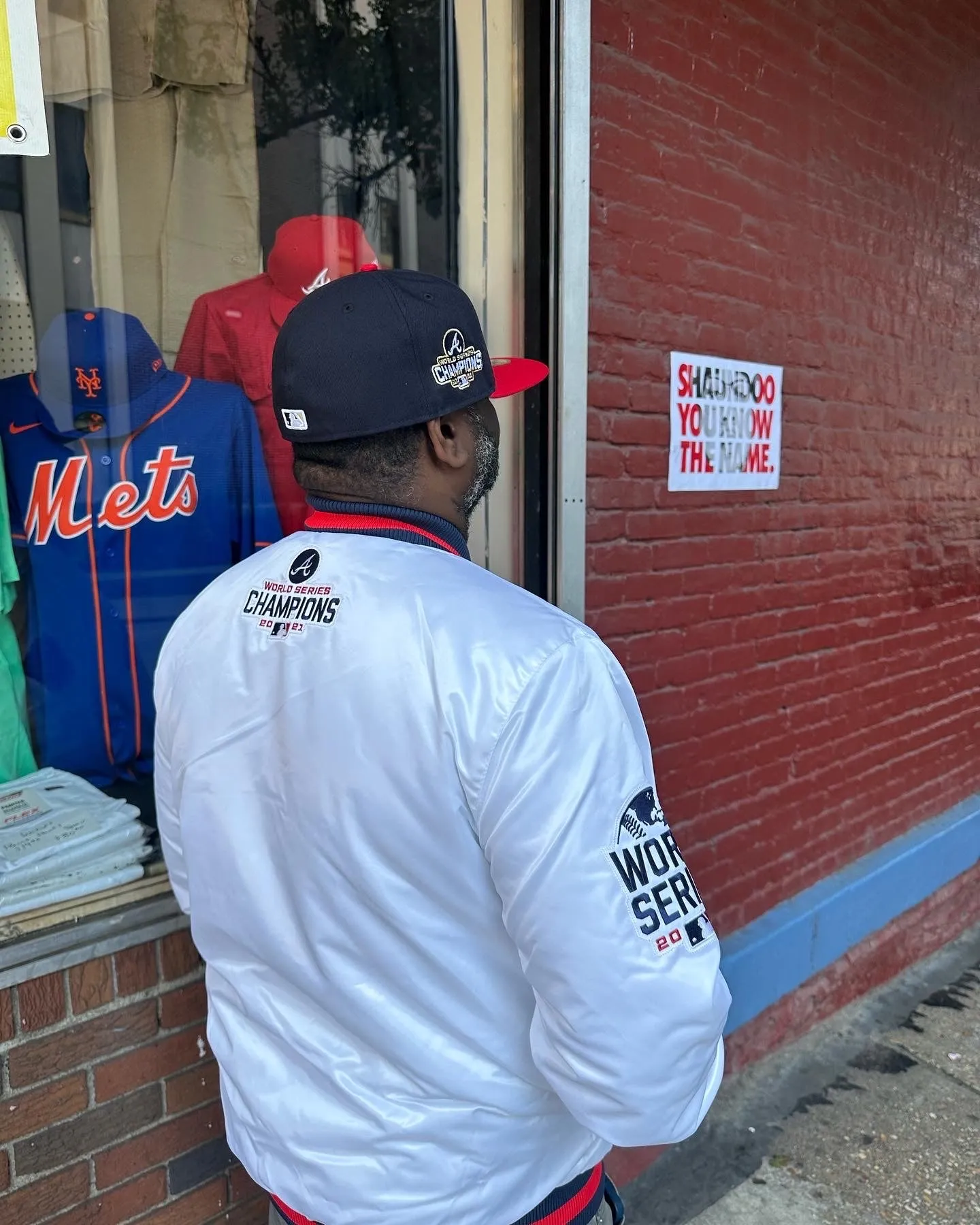 NEW Atlanta Braves Championship Starter Jacket WHITE